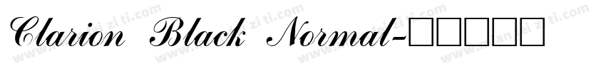 Clarion Black Normal字体转换